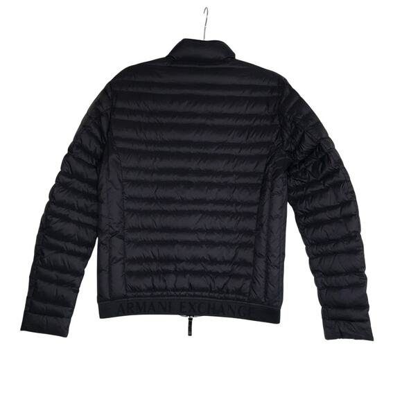 ARMANI EXCHANGE Down Puffer Bomber Jacket Men S Black Everyday Travel Stylish - Picture 5 of 15